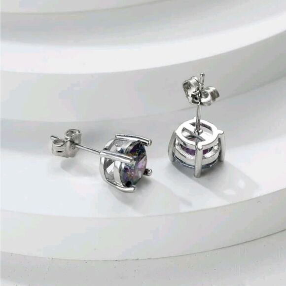 Gemstone Stud Earrings  - Picture 2 of 3
